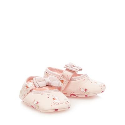 Baker by Ted Baker Girls' pink bunny rip tape shoes